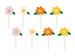 Toppers de flores para decoración