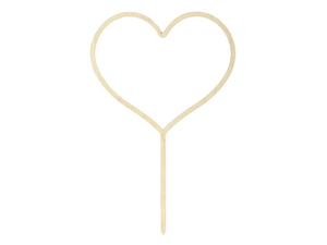 Topper corazón de madera