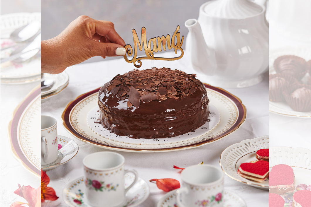 Mini torta de chocolate + Topper Día de la Madre