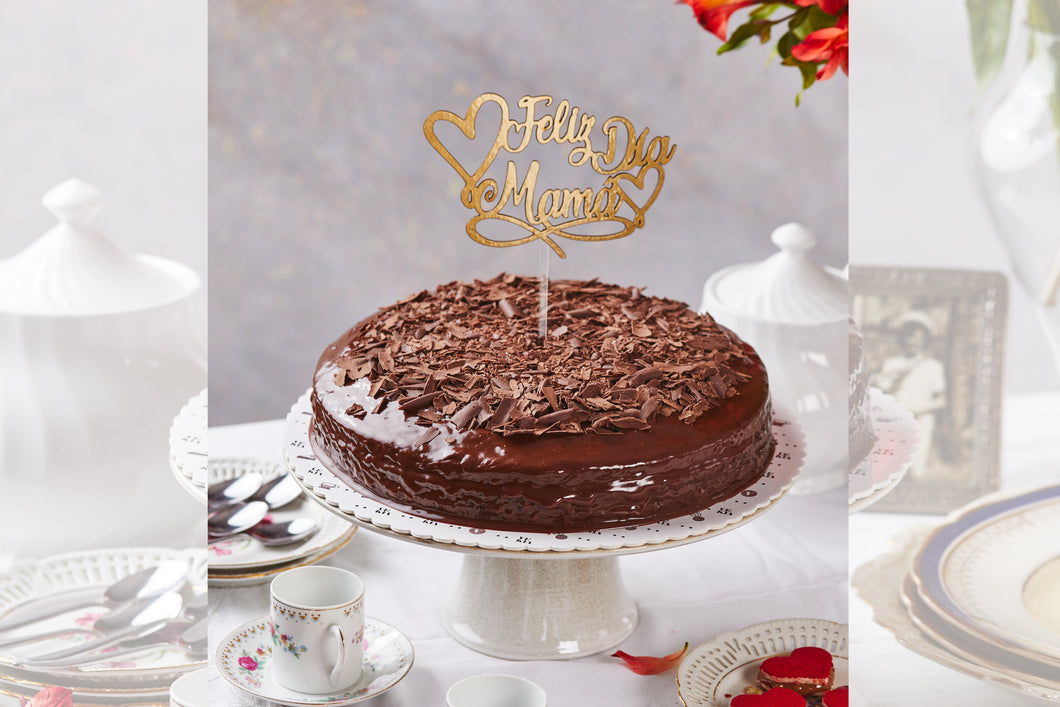 Torta de chocolate + Topper Día de la Madre