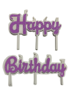 Vela Topper " Happy Birthday"