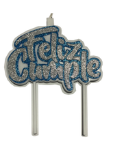 Cargar imagen en el visor de la galería, Vela Topper &quot;Feliz Cumple&quot;
